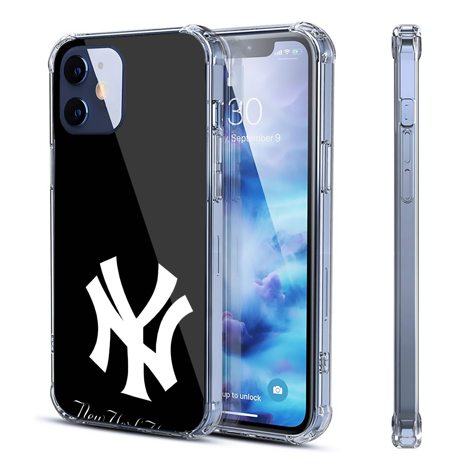 New York Yankees 115 Clear IPhone 12 Case – Soft TPU With UV Print – Enhanced Drop Protection, Precise Fit, Anti-Fingerprint, Customizable Design, Scratch-Resistant, Yellow-Resistant